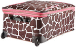 Rockland Vara Softside 3 Piece Upright Luggage Set, Expandable, (20"/28"/22" Rolling Duffel), Pink Leopard