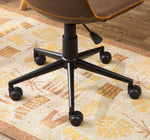 Roundhill Furniture Cesena Faux Leather 360 Swivel Air Lift Office Chair, Brown