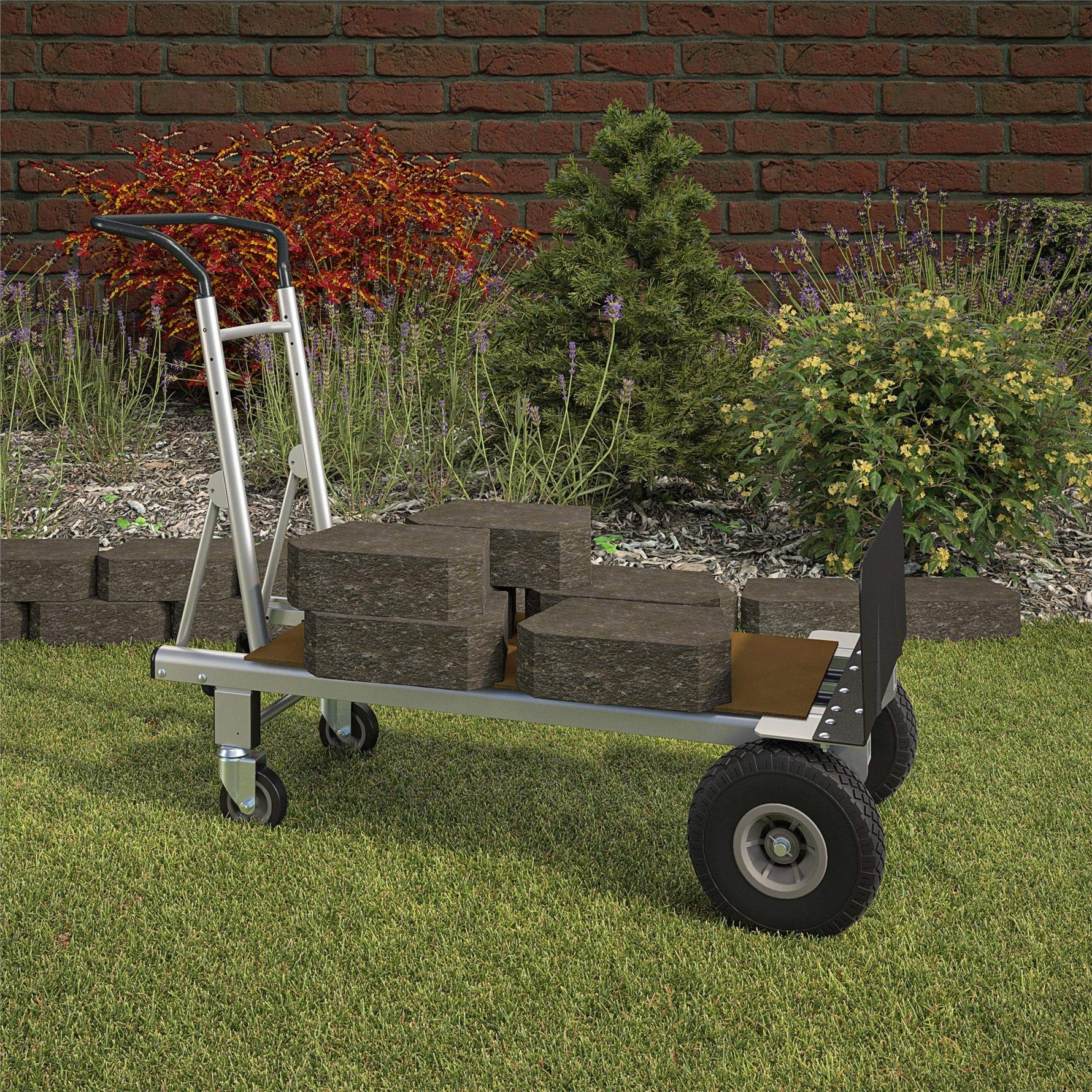 Cosco 12204ASB1E 2-in-1 Hybrid Handtruck, Commercial Use, Silver