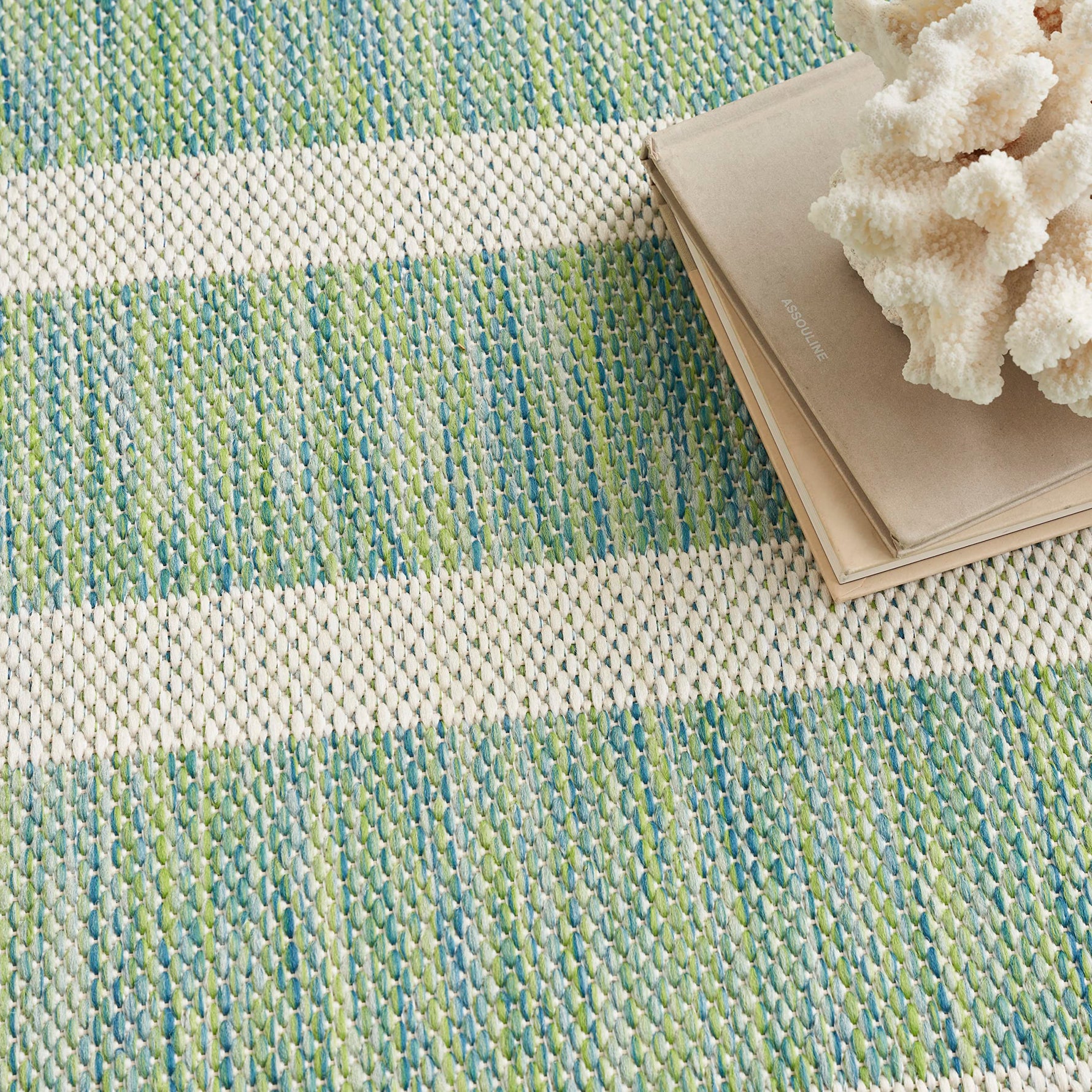 Nourison Home Positano Navy Ivory 8' x 10' Area Rug - Easy Clean, Non Shedding, Bed Room, Living Room, Dining Room, Kitchen (8' x 10')