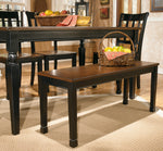 Signature Design by Ashley Whitesburg Cottage Rectangular Dining Bench, Brown & Antique White