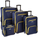 Rockland Fashion Softside 2 Piece Luggage Set, Expandable, (14" Tote/19" Upright), Purple