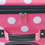 Rockland Vara Softside 3 Piece Upright Luggage Set, Expandable, (20"/28"/22" Rolling Duffel), Pink Leopard