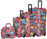 Rockland Fashion Softside 2 Piece Luggage Set, Expandable, (14" Tote/19" Upright), Purple