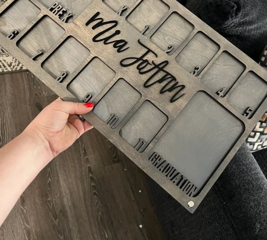 Simple DIY Wooden Academic Year Photo Frame