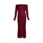 Fashionable Elegant Socialite Style Off-shoulder Lace Dress Women